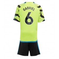 Arsenal Gabriel Magalhaes #6 Vonkajší Detský futbalový dres 2023-24 Krátky Rukáv (+ trenírky)